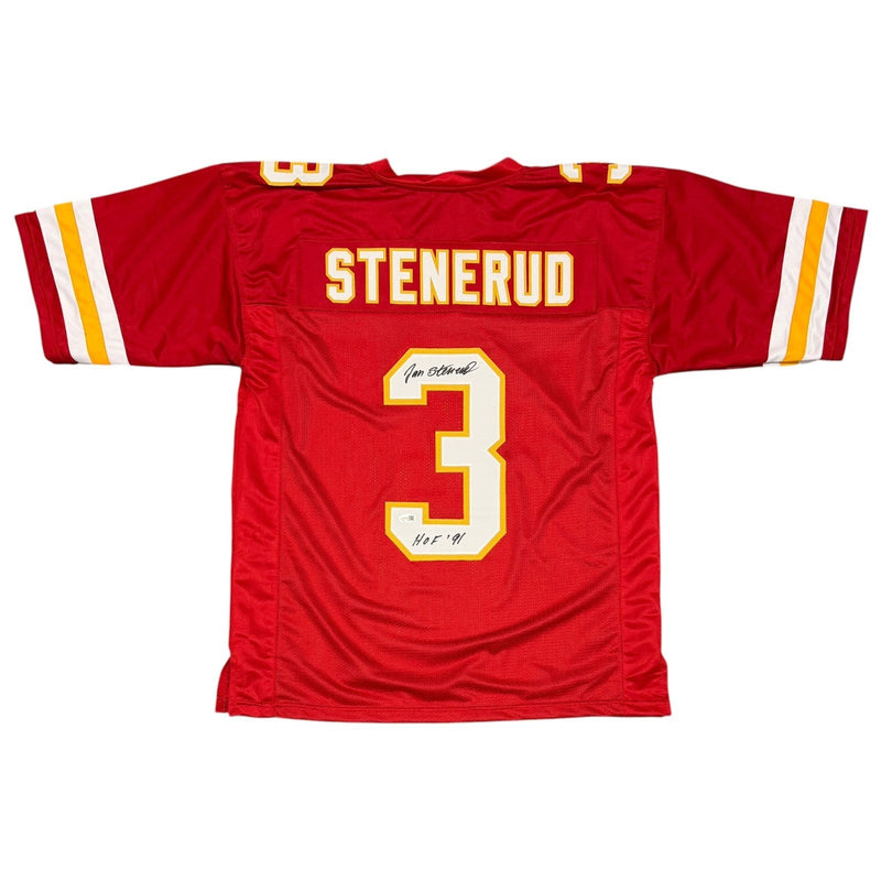 Jan Stenerud Signed Kansas City Chiefs Custom Jersey w/ HOF 91 JSA Witness COA