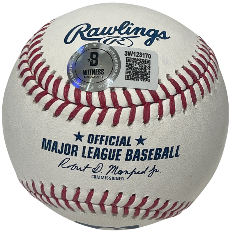 Frank Thomas Signed Autographed ROMLB Stat Baseball w/ 4 Ins Beckett Wit BAS COA