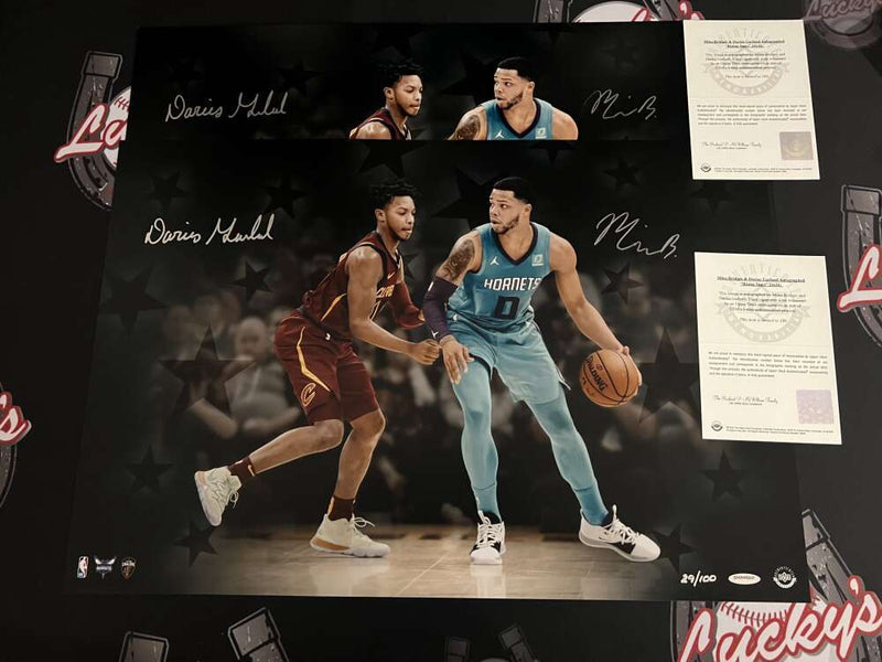 Darius Garland & Miles Bridges Signed 24x16 Photo Rising Stars /100 UDA COA