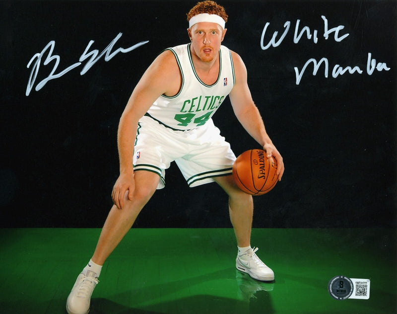 Brian Scalabrine Signed Celtics 8x10 Photo w/ White Mamba Beckett BAS COA #1