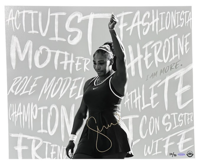 Serena Williams Signed Autograph "More" 24x20 Photo 20/50 Upper Deck UDA COA WTA