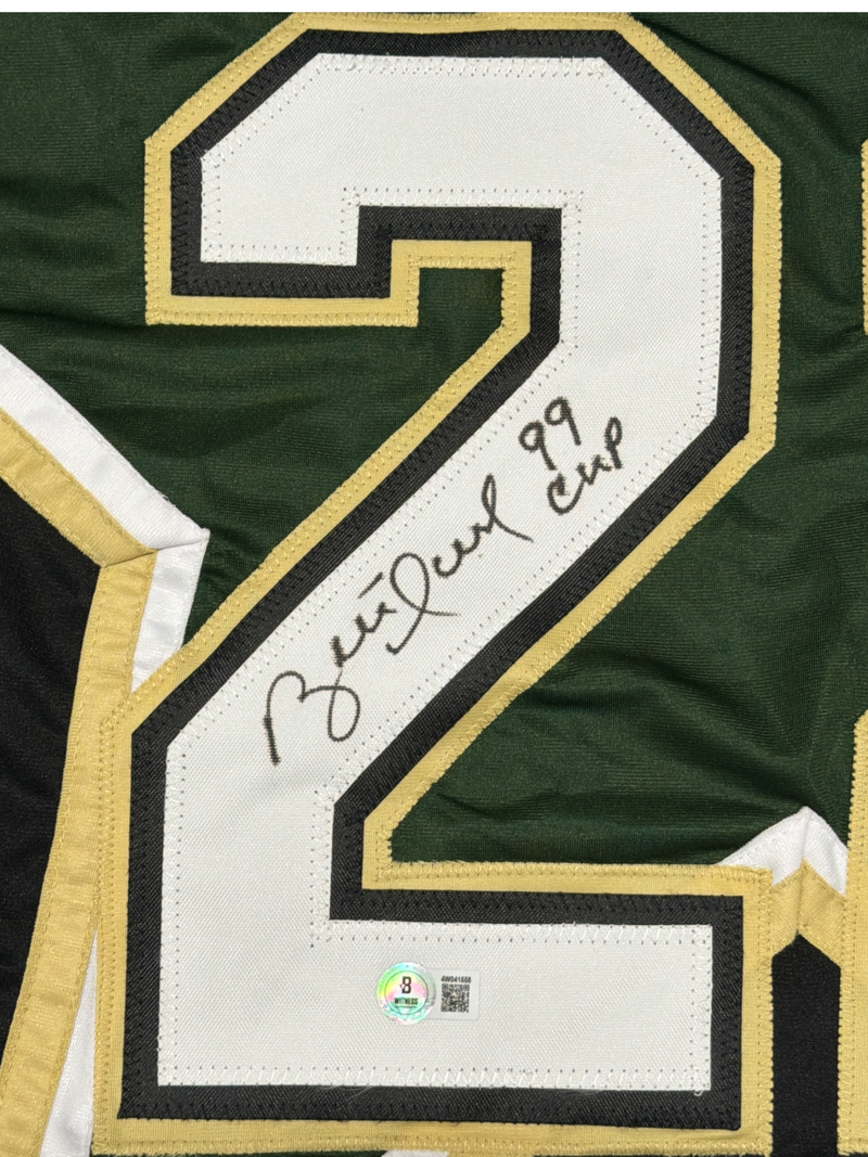 Brett Hull Signed Dallas Stars Custom Jersey w/ 99 Cup Beckett Witness BAS COA