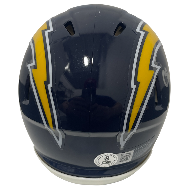 Charlie Joiner Signed Chargers TB Mini Helmet w/ HOF 96 Beckett Witness BAS COA