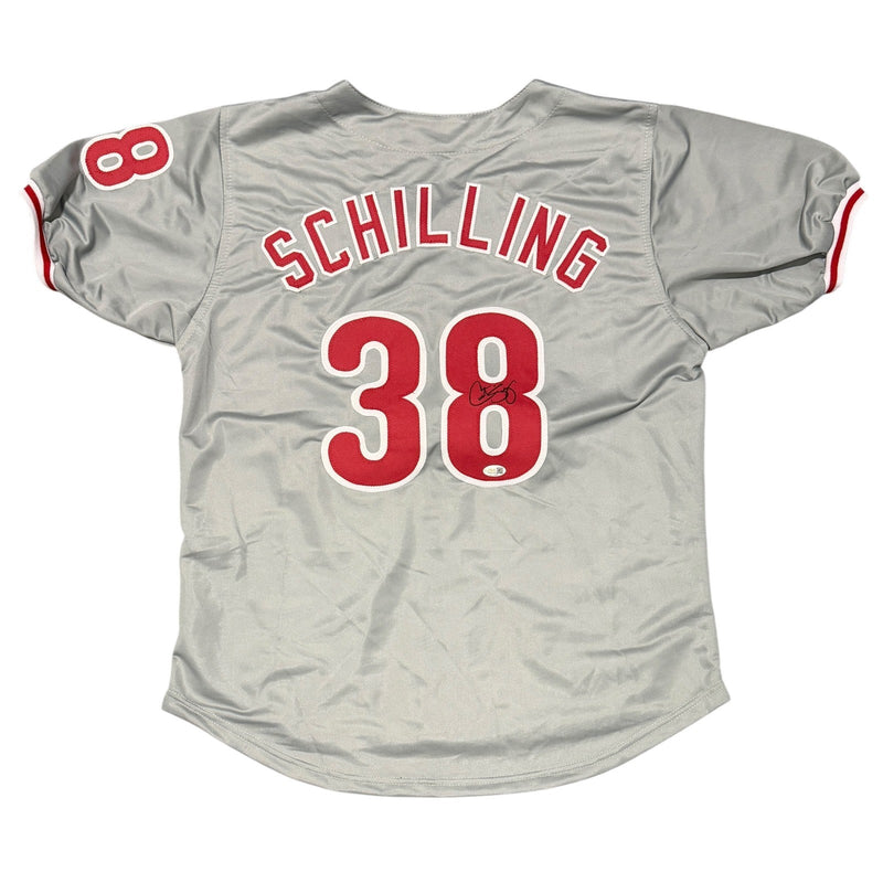 Curt Schilling Signed Philadelphia Phillies Custom Jersey JSA Witness COA
