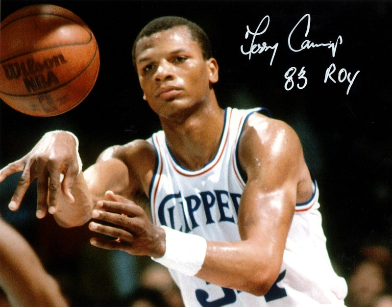 Terry Cummings Signed San Diego Clippers 8x10 Photo w/ 83 ROY LSCM COA #1