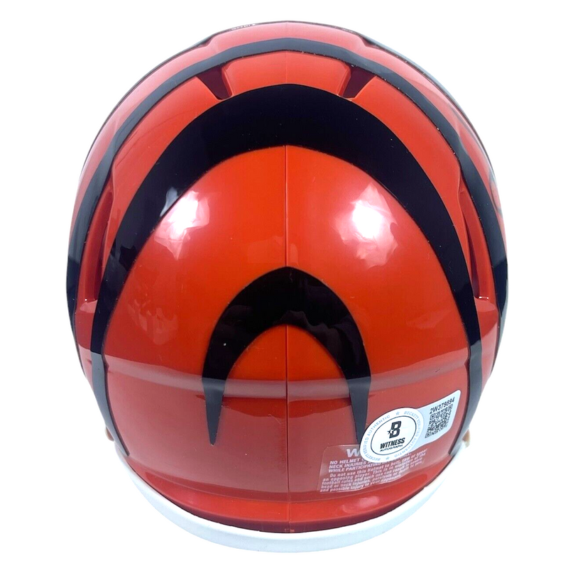 Ken Anderson Signed Bengals Speed Mini Helmet Beckett Witness BAS COA