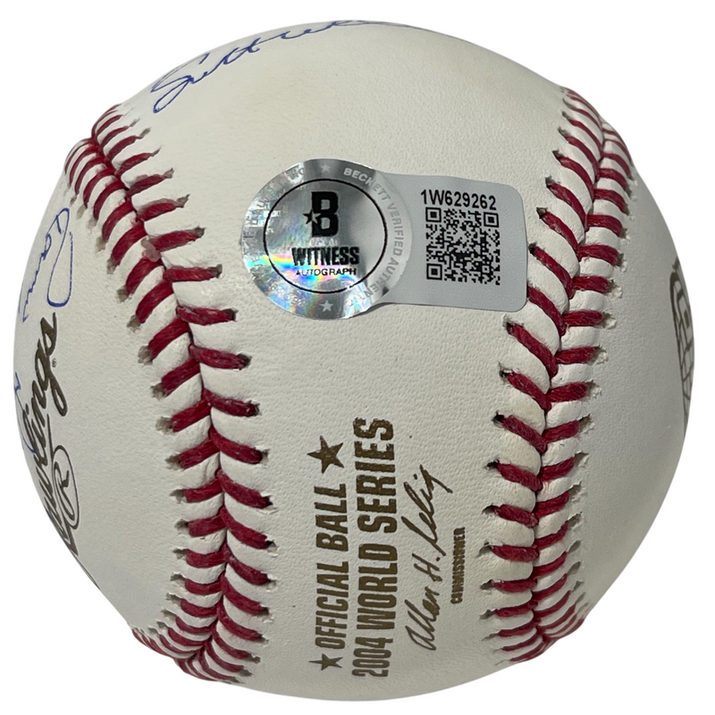 2004 Boston Red Sox Team Signed World Series ROMLB Baseball 11 Sigs BAS COA