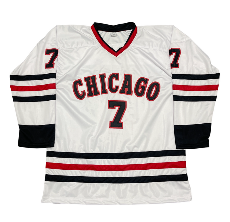Chris Chelios Signed Chicago Custom Jersey w/ HOF 2013 Beckett Witness BAS COA