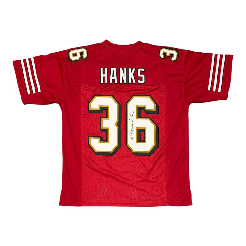 Merton Hanks Signed Autographed San Francisco 49ers Custom Jersey JSA Wit. COA