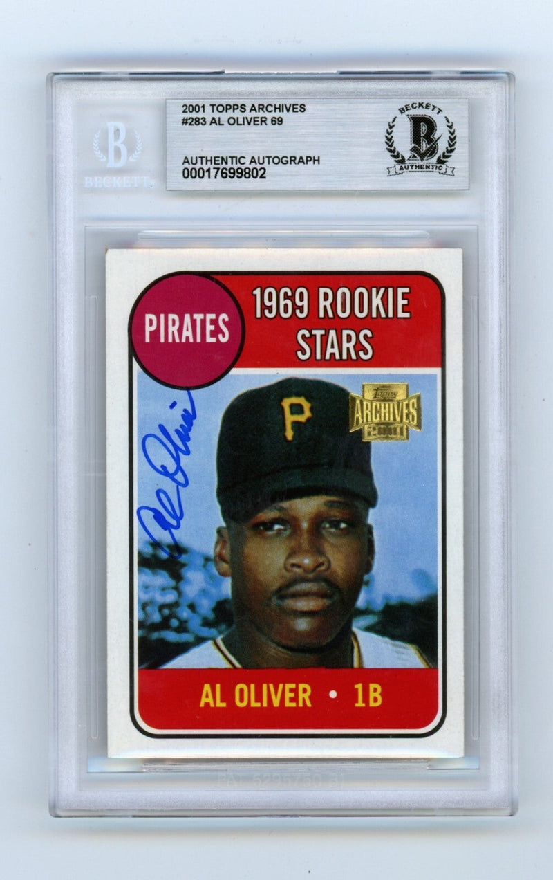 Al Oliver 2001 Topps Archives #283 1969 Rookie Stars Signed Beckett BGS BAS Auto