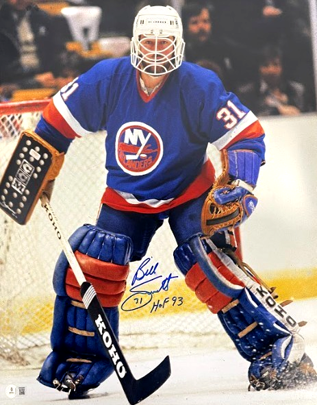 Billy Smith Signed New York Islanders 16x20 Photo w/ HOF Beckett Witness BAS COA