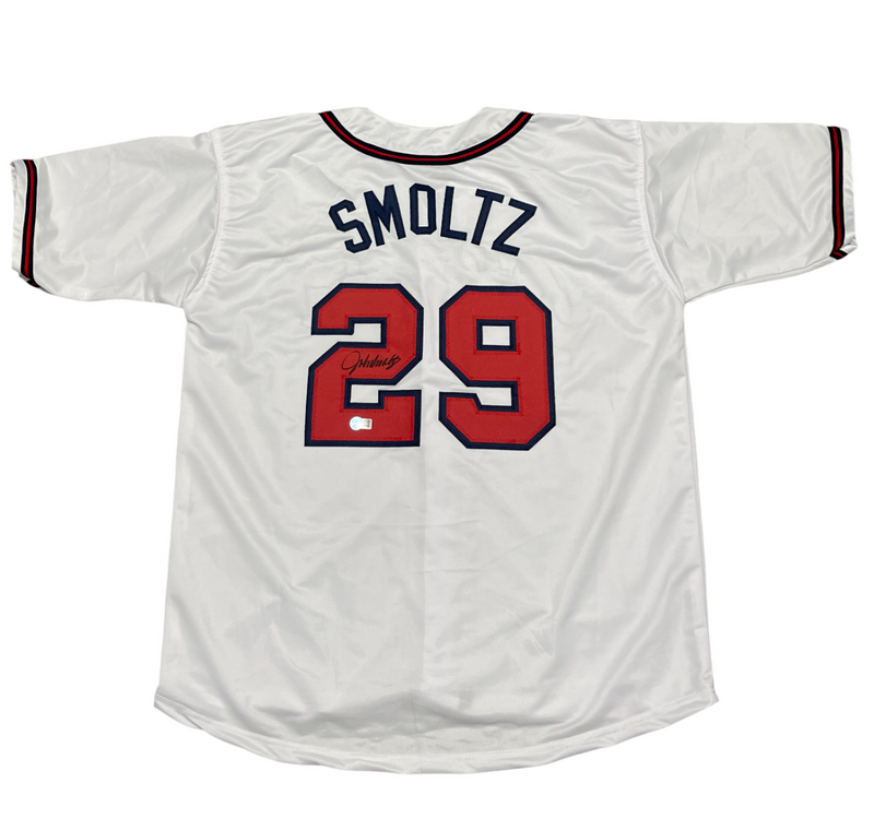 John Smoltz Signed Atlanta Braves Custom Jersey Beckett Witness BAS COA