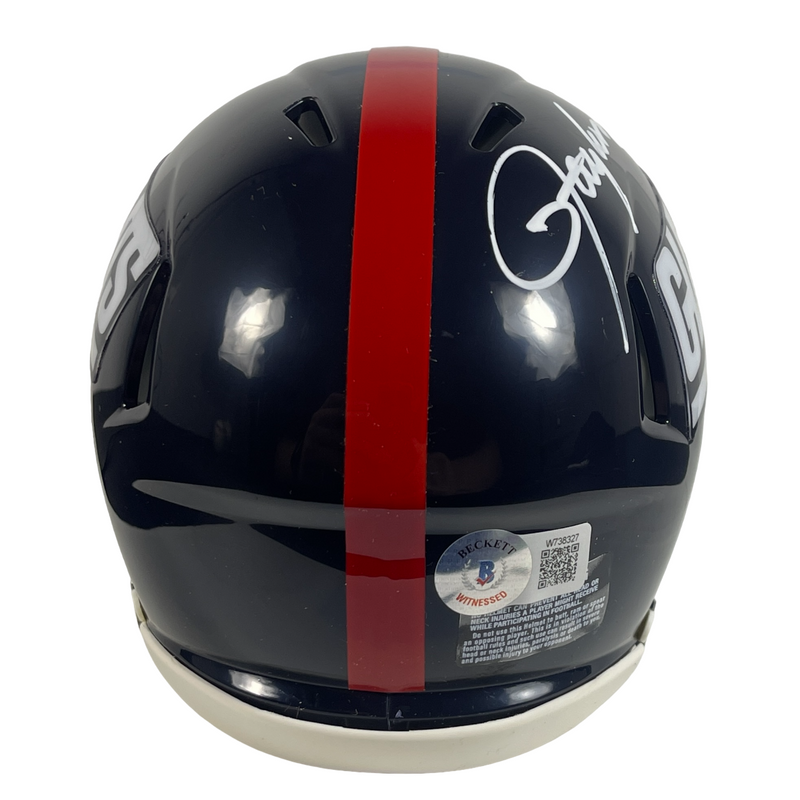 Lawrence Taylor Signed New York Giant TB Mini Helmet Beckett Witness BAS COA