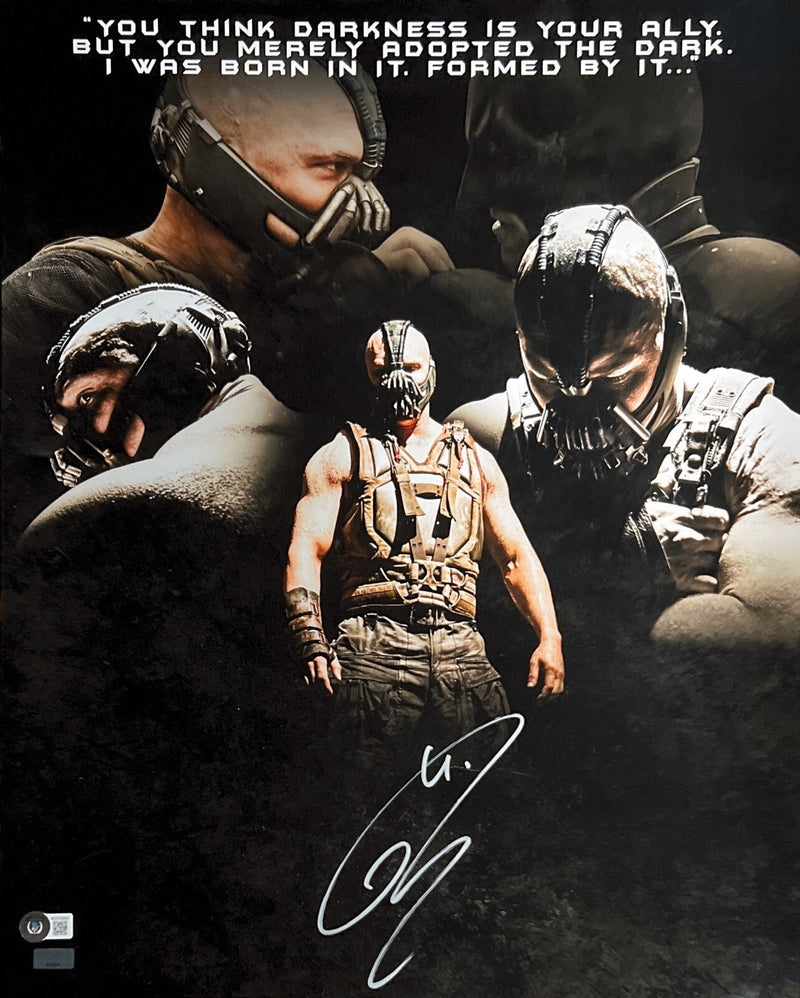 Tom Hardy Signed Auto Bane 16x20 Photo Beckett BAS COA Celebrity Authentics LE