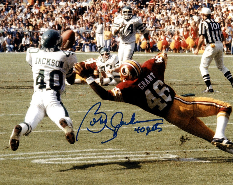 Bobby Jackson Signed New York Jets 8x10 Photo w/ 40 Jets LSCM COA #2