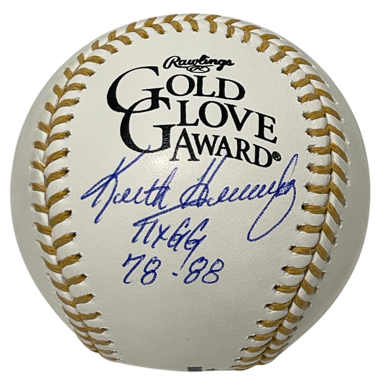 Keith Hernandez Signed Gold Glove Logo Baseball w 11x GG 78-88 Beckett W BAS COA