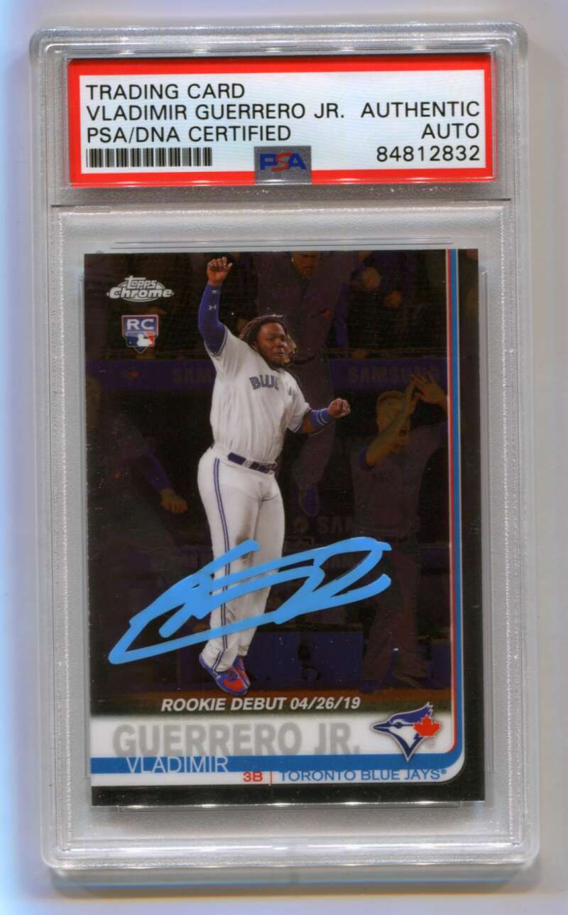 Vladimir Guerrero Jr 2019 Topps Chrome 58 Rookie Debut Signed PSA Authentic Auto