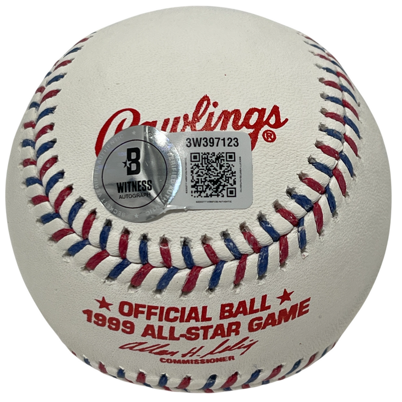 Pedro Martinez Signed 1999 All Star Baseball w/ 99 ASG MVP Beckett Wit BAS COA