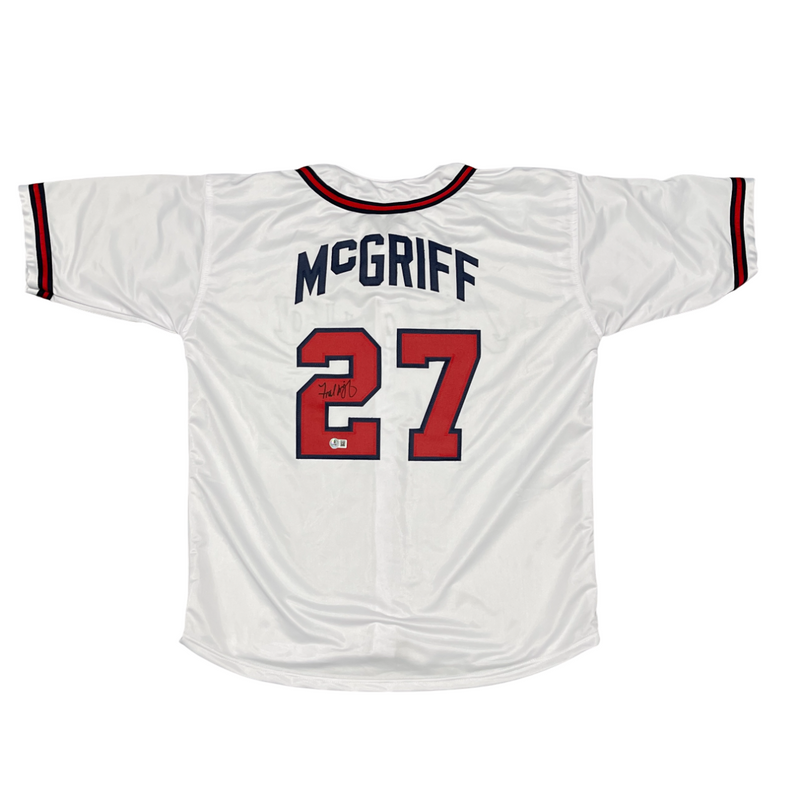 Fred McGriff Signed Atlanta Braves Custom Jersey Beckett Witness BAS COA