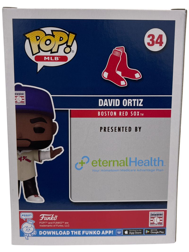 David Ortiz Signed Boston Red Sox Exclusive SGA Funko Pop 34 Beckett Wit BAS COA