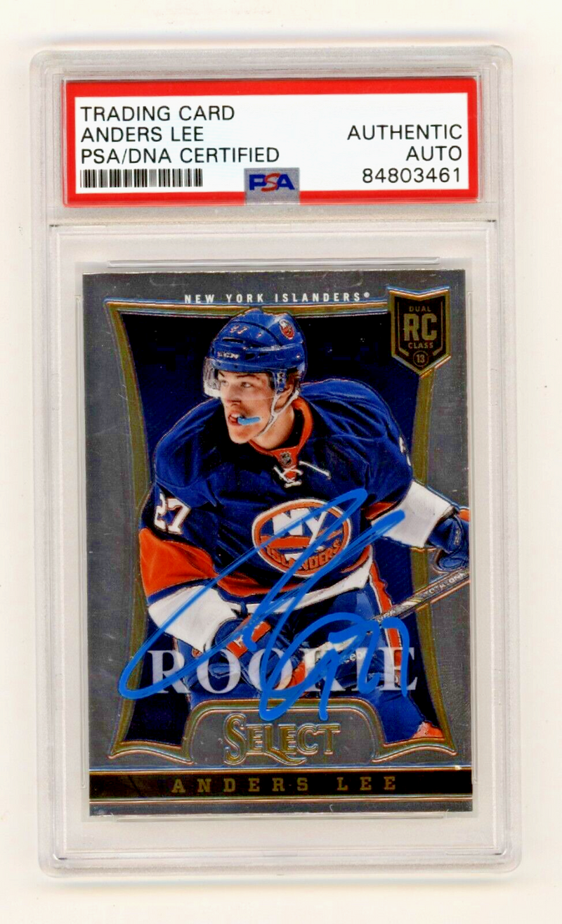 Anders Lee 2013-14 Panini Select #189 Rookie RC Signed PSA DNA Authentic Auto