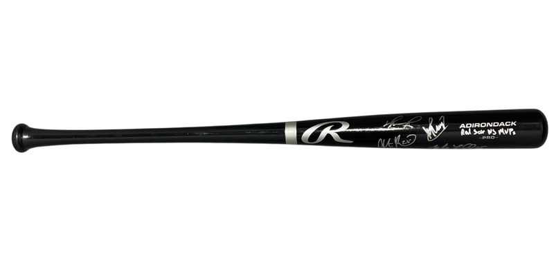Ortiz Ramirez Lowell Pearce Signed Rawlings Bat w Red Sox MVPs Beckett W BAS COA