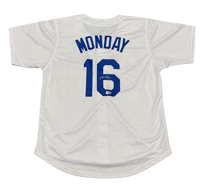 Rick Monday Signed Los Angeles Dodgers Custom Jersey Beckett Witness BAS COA