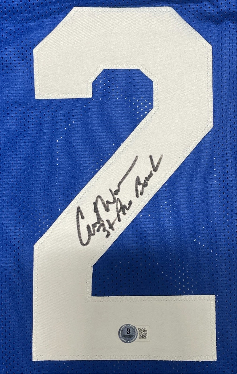 Curt Warner Signed Seahawks Custom Jersey w/ 3x Pro Bowl Beckett BAS COA