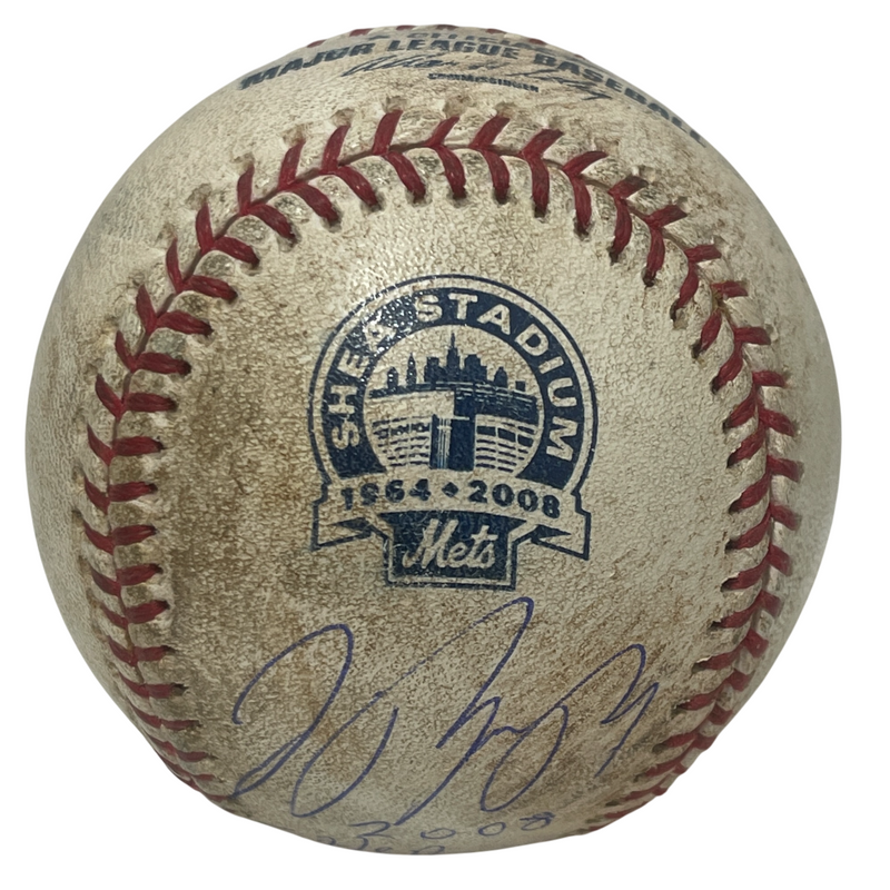 Jose Reyes Signed ROMLB Game Used Baseball Mets w/ 2008 Shea Good Bye PSA COA