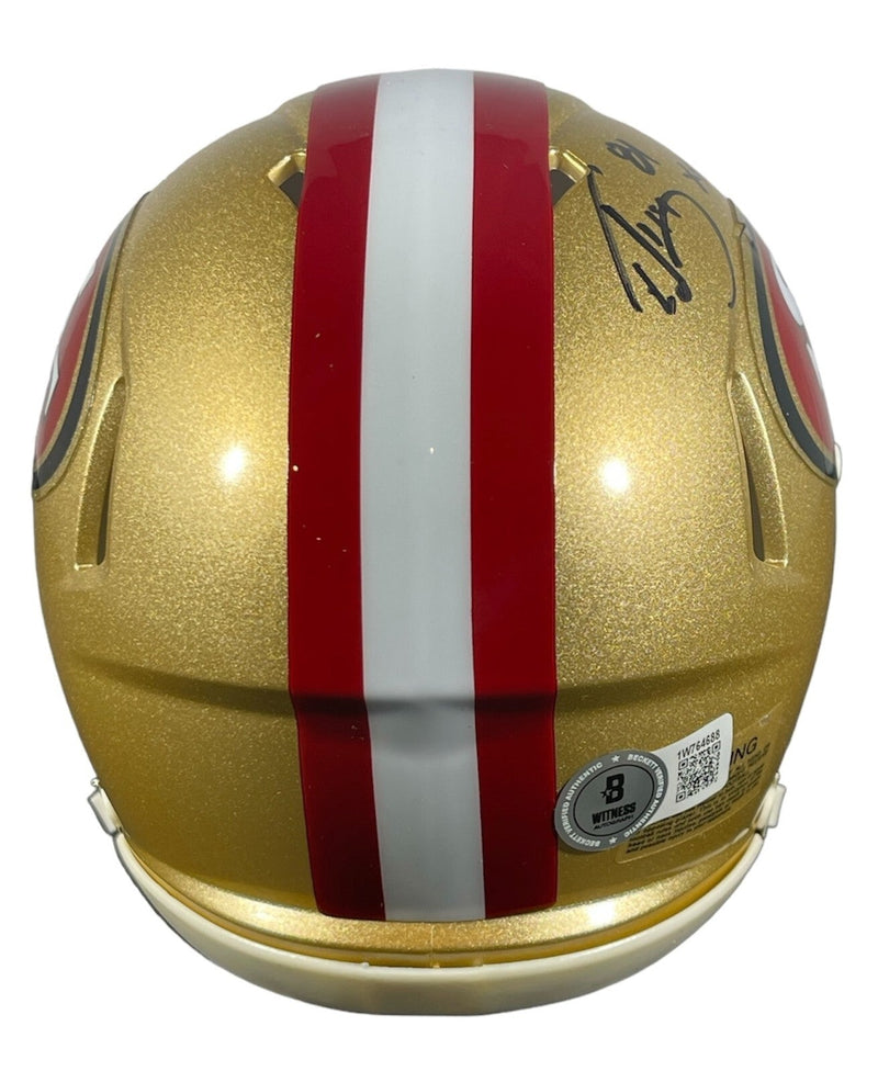 Ed McCaffrey Signed SF 49ers Mini Helmet w/ XXIX Beckett Witness BAS COA