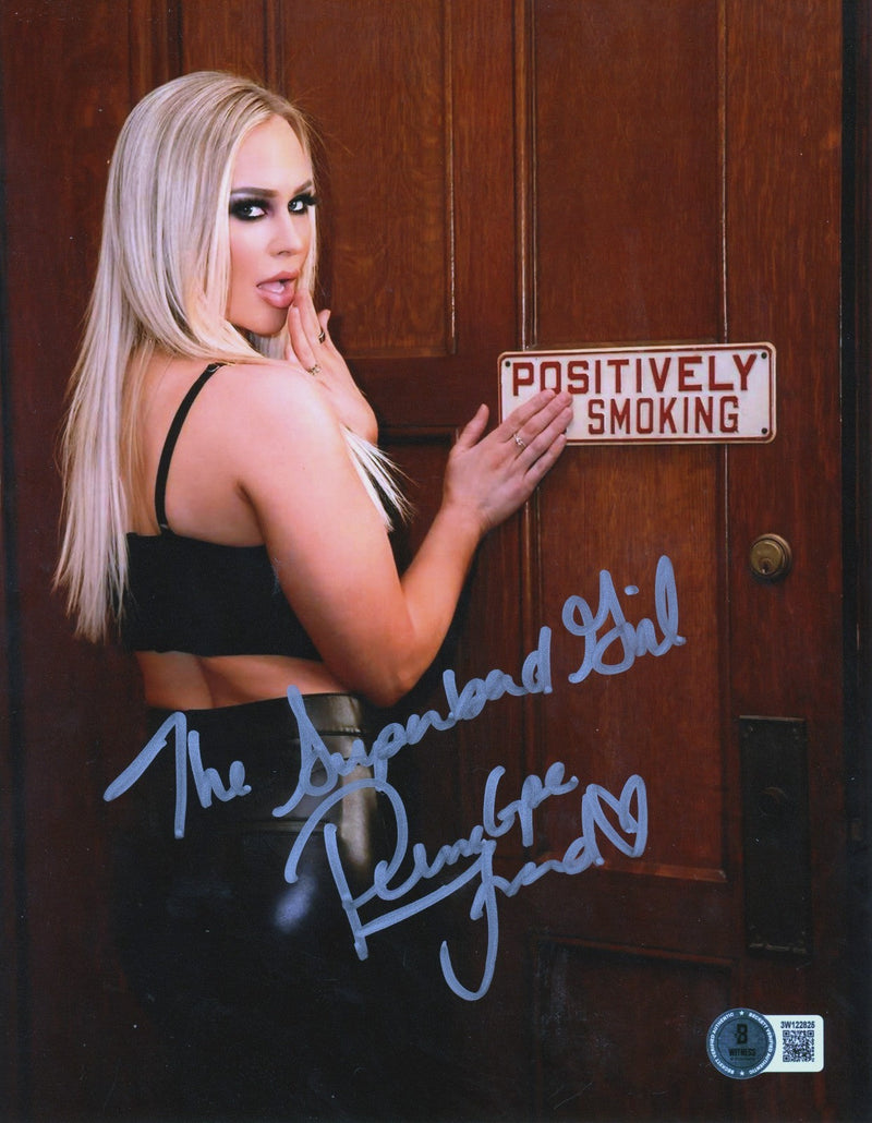 Penelope Ford Signed AEW 8x10 Photo w/ The Superbad Girl Beckett Wit BAS COA #3