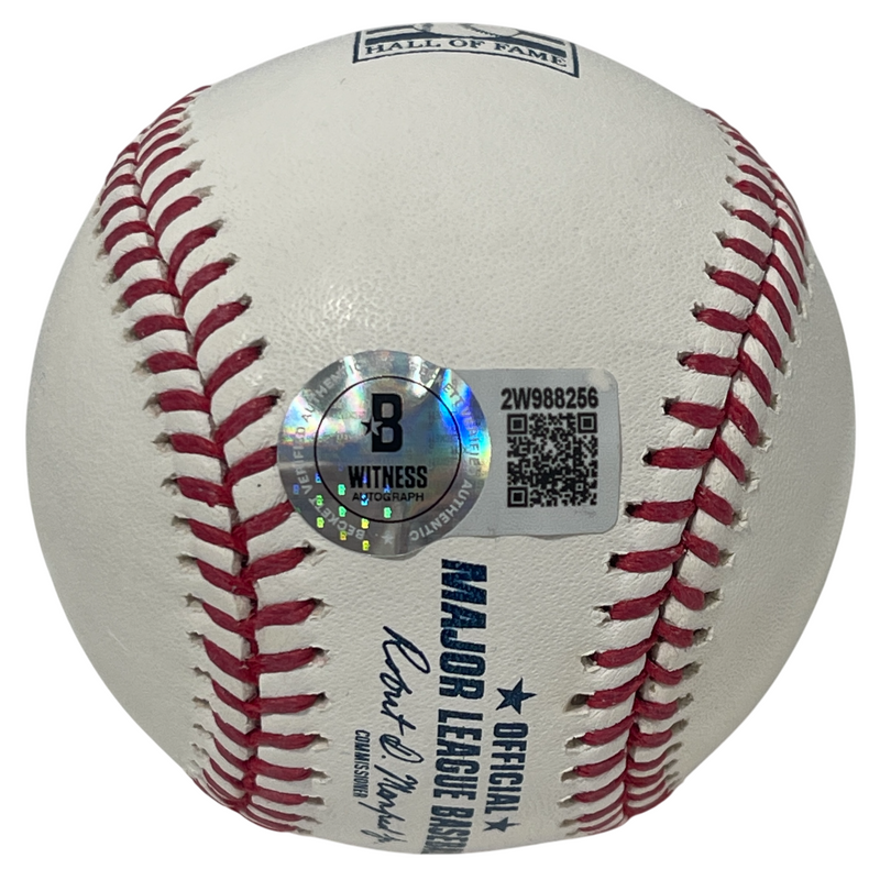 Andre Dawson Signed HOF ROMLB Baseball w/ HOF 2010 Beckett Witness BAS COA