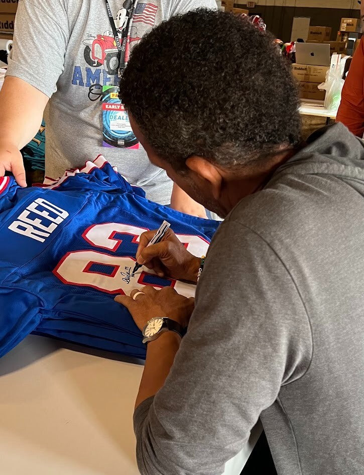 Andre Reed Signed Buffalo Bills Custom Jersey w/ HOF 14 Beckett Witness BAS COA
