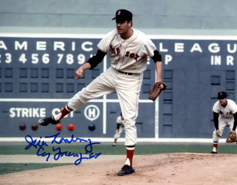 Jim Lonborg Signed Auto Boston Red Sox 8x10 Photo w/ CY Young 67 LSCM COA #2
