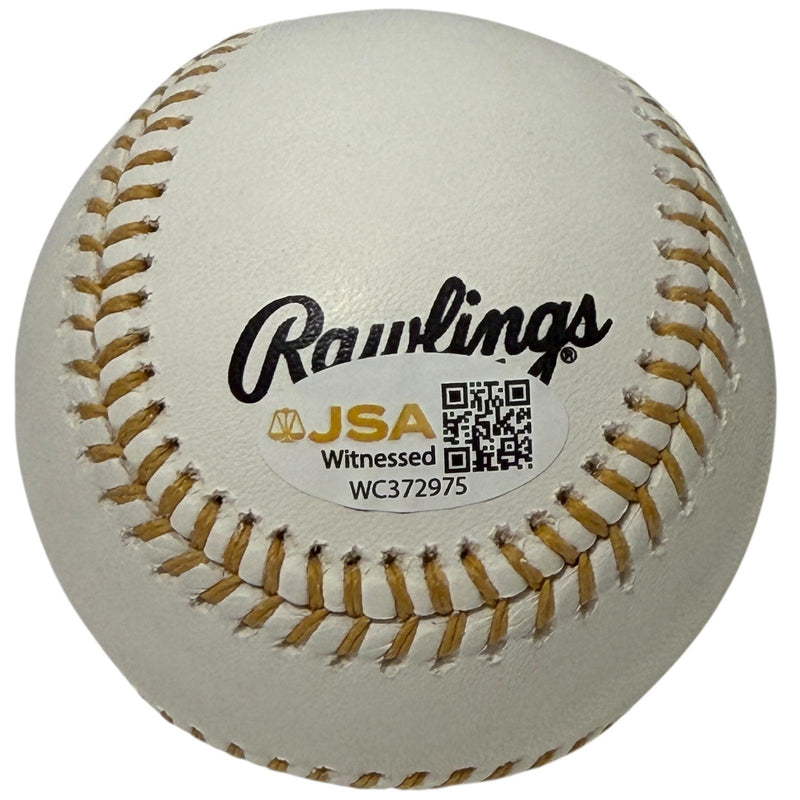 Yoenis Cespedes Signed Autographed Gold Glove Baseball JSA Witness COA Mets