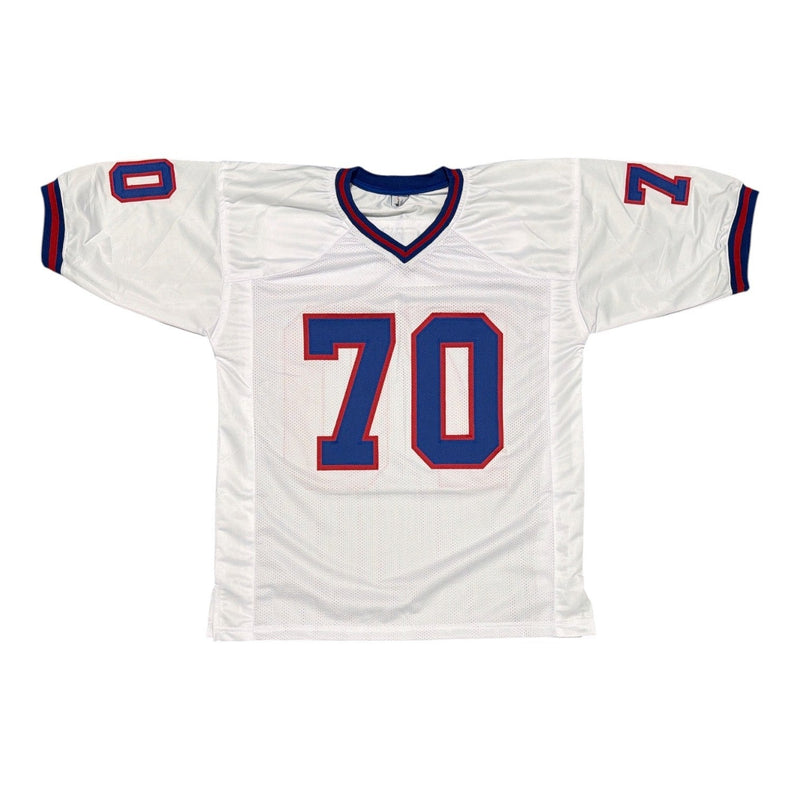Leonard Marshall Signed Giants Custom Jersey w/ 2x SB Champs Beckett Wit BAS COA