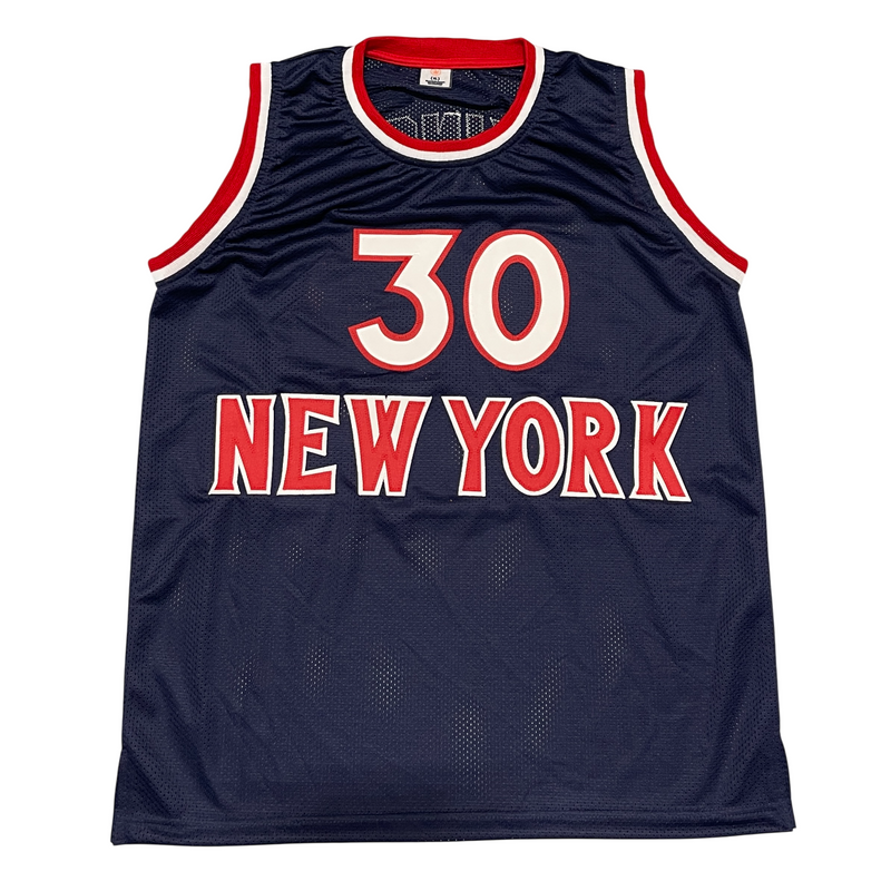 Bernard King Signed Auto Knicks Navy Custom Jersey w/ HOF 2013 Beckett W BAS COA