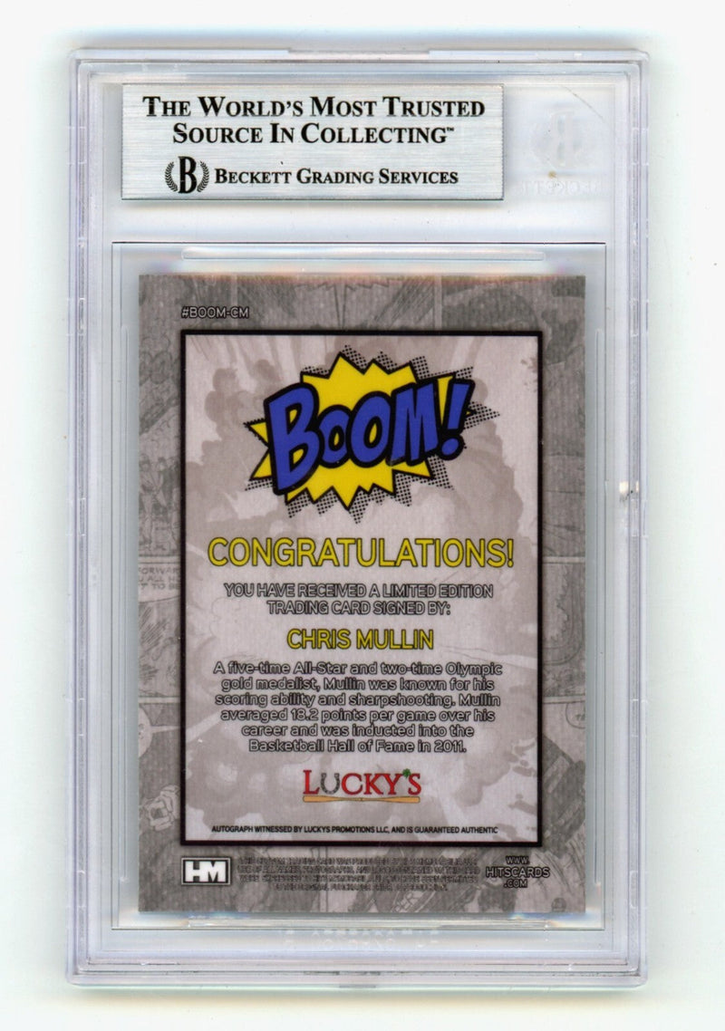 Chris Mullin 2024 Hits Memorabilia BOOM Silver Signed BGS BAS Auto Golden State