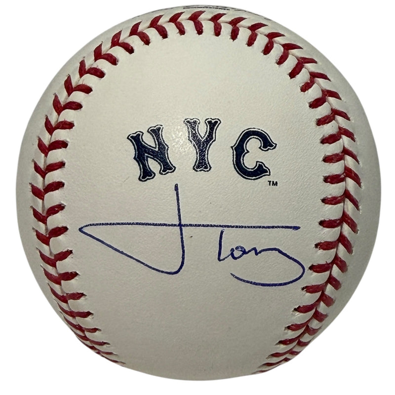 Jonah Tong Signed Autographed Mets NYC City Connect Baseball JSA Witness COA