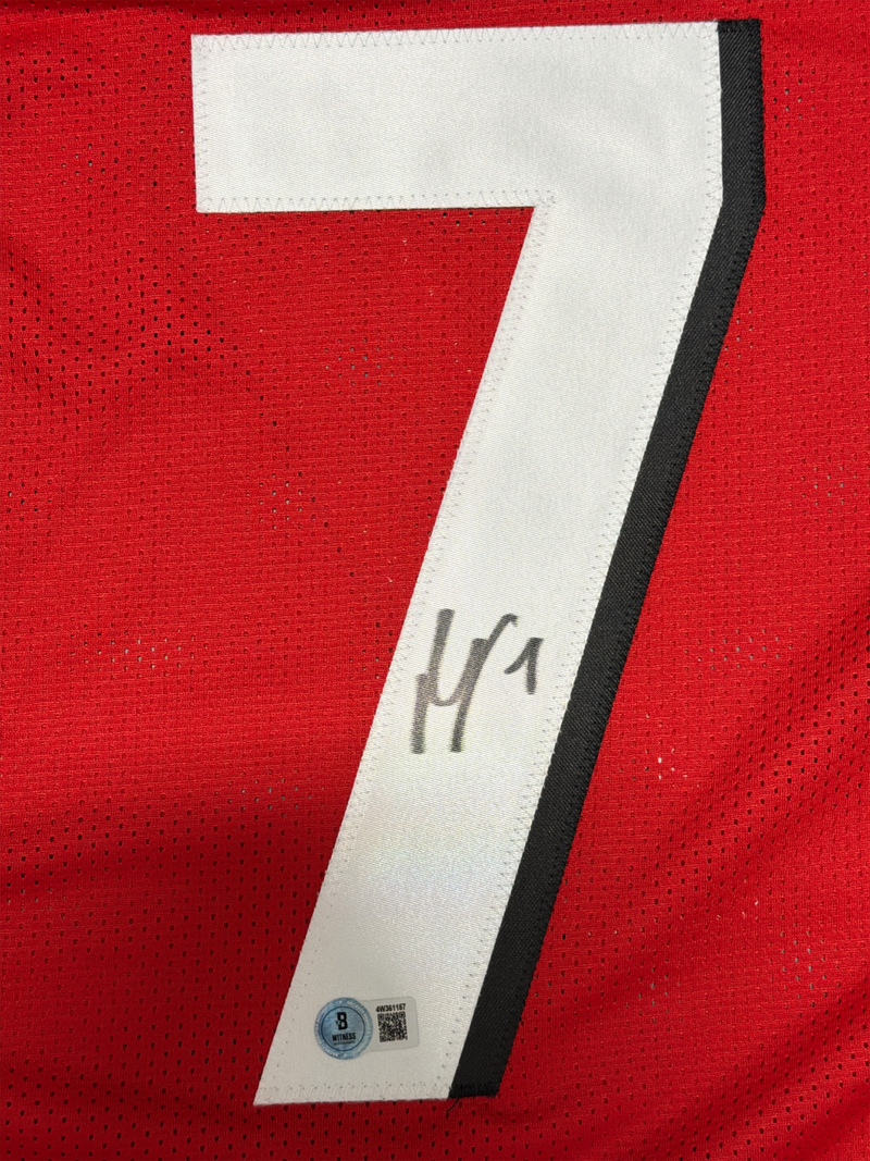 Bijan Robinson Signed Atlanta Falcons Custom Jersey Beckett Witness BAS COA