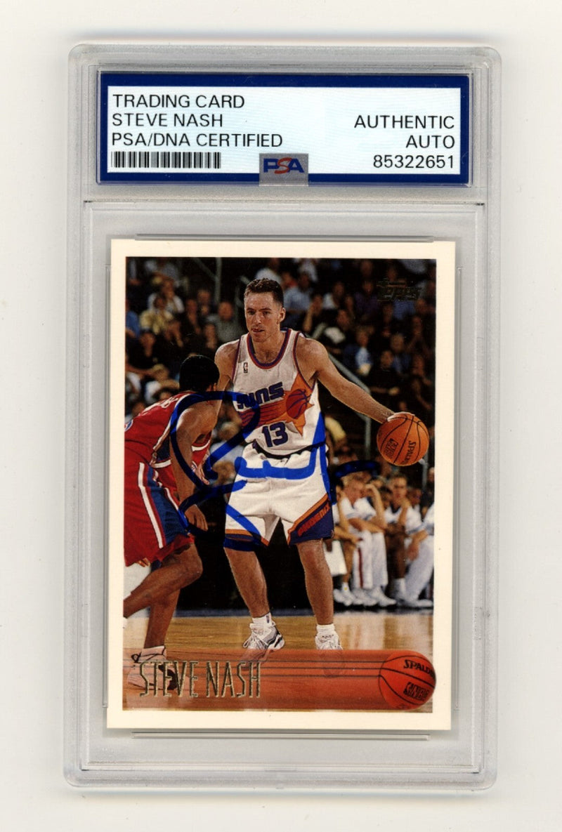 Steve Nash 1996-97 Topps #182 Rookie RC Signed PSA Authentic Auto Suns HOF