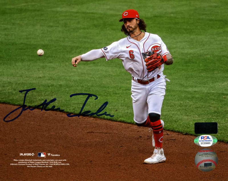 Jonathan India Signed Autographed 8x10 Fielding Photo PSA ITP COA #5