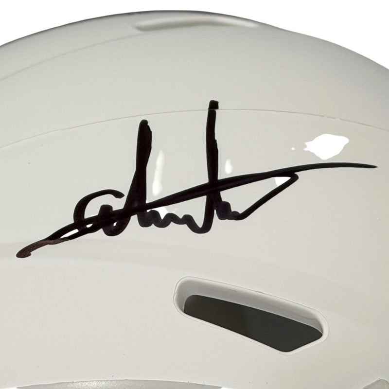 Andres Borregales Signed New England Patriots Rivalries Mini Helmet JSA Wit COA