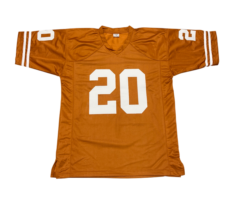 Earl Campbell Signed Texas Longhorns Custom Jersey w/ HT 77 Beckett W BAS COA