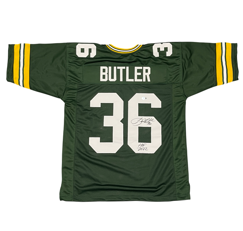 LeRoy Butler Signed Packers Custom Jersey w/ HOF 2022 Beckett Witness BAS COA