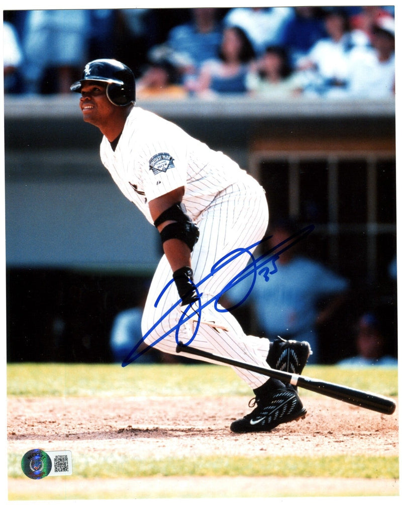 Frank Thomas Signed Chicago White Sox 8x10 Photo Beckett Witness BAS COA #3