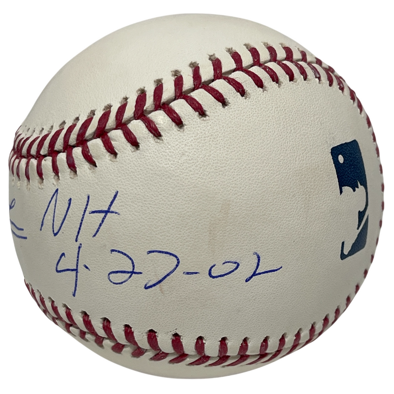 Derek Lowe Signed ROMLB Baseball w/ No Hitter 4/27/02 Beckett Witness BAS COA