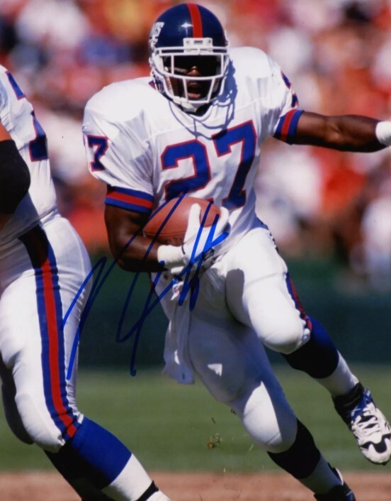 Rodney Hampton Signed Autographed New York Giants 8x10 Photo LSCM COA #1
