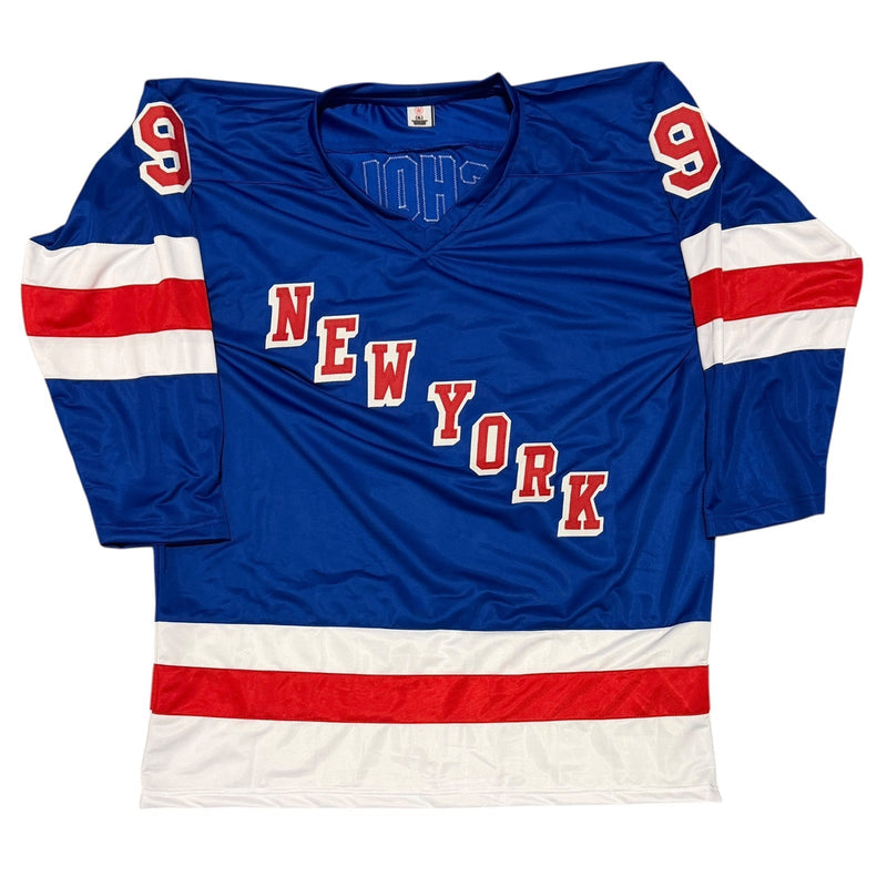 Bernie Nicholls Signed New York Rangers Custom Jersey w/ 3 AS JSA Witness COA