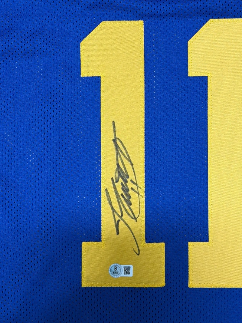 Jim Everett Signed Los Angeles Rams Custom Jersey Beckett Witness BAS COA